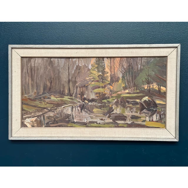 Gunnar Svensson, Sawmill, Apelnäs Roasjö, 1962, Oil Painting on Panel, Framed For Sale - Image 6 of 13