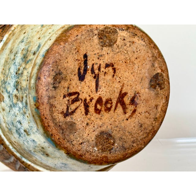 Tan 1970’s California Studio Pottery Vessel by Jyn Brooks For Sale - Image 8 of 8