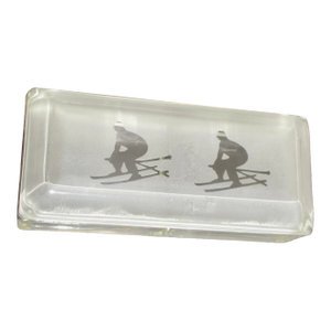 MCM Vintage Desk Box With Cross Country Skiers