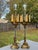 Mid 20th Century French Empire Gilt Bronze 5-Light Candelabra Lamps W/John Richard Shades For Sale - Image 11 of 18