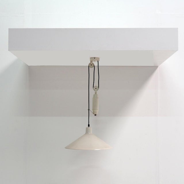 Grey Metal Counterweight Pendant, Italy, 1960s For Sale - Image 9 of 9