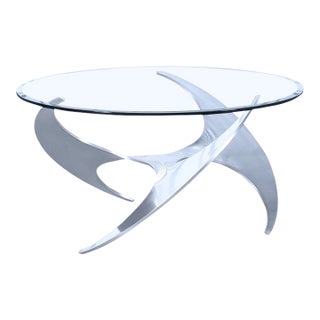 Mid-Century Aluminum Coffee Table by Knut Hesterberg for Ronald Schmitt For Sale