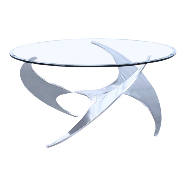 Mid-Century Aluminum Coffee Table by Knut Hesterberg for Ronald Schmitt For Sale