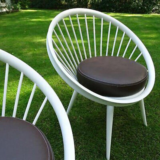 Brown Ellipse Armchairs from Swedese, Set of 2 For Sale - Image 8 of 10