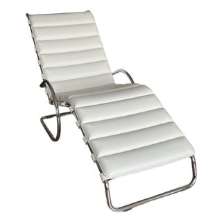 Knoll Mr Adjustable Chaise Lounge by Ludwig Mies Van Der Rohe in Special Order Vicenza Leather For Sale