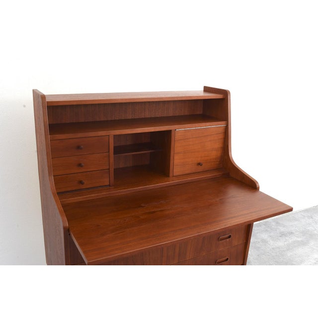 Mid-Century Danish Teak Secretary, 1960s. For Sale - Image 14 of 18