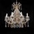 Metal Italian Beaded Crystal 10-Light Chandelier with Amber Drops, 1950s For Sale - Image 7 of 16