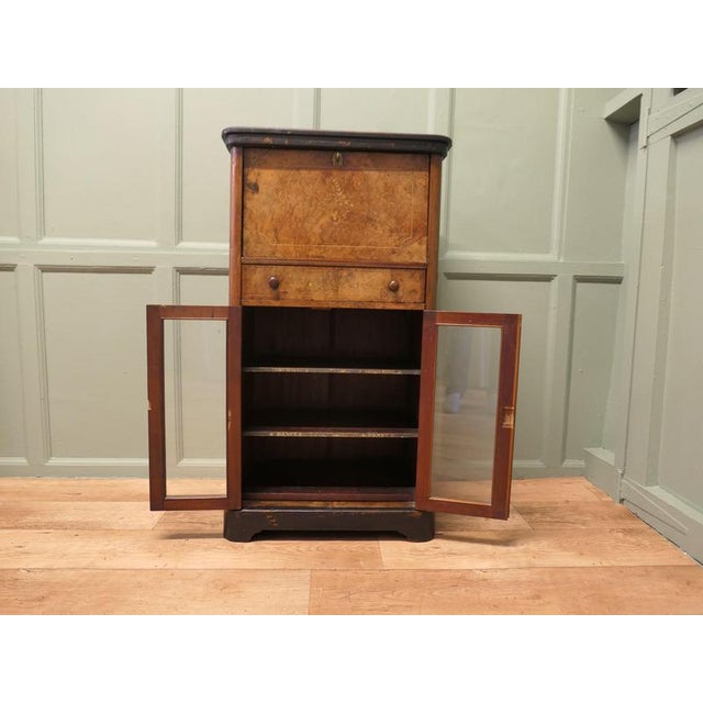 Victorian Bur Walnut Music Filing Cabinet, 1960 For Sale - Image 4 of 7