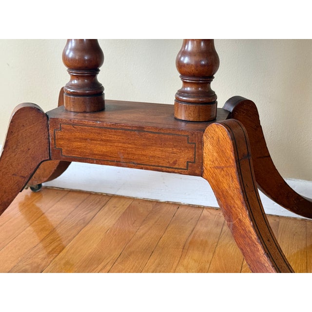 Antique Flip Top Convertible Console to Game Table For Sale - Image 11 of 13