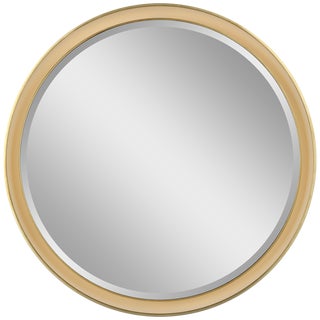 Thomas O'Brien for Visual Comfort Signature Tricia 30" Illuminated Round Mirror in Polished Nickel and Gild For Sale