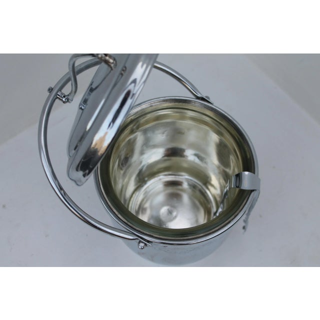 Metal 1970s Mid-Century Modern United Sold Brass Co. u.s.a. Chrome Ice Bucket For Sale - Image 7 of 10