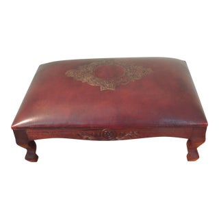 Late 20th Century Sarreid Ltd. Empire Solid Wood Accent Footrest For Sale