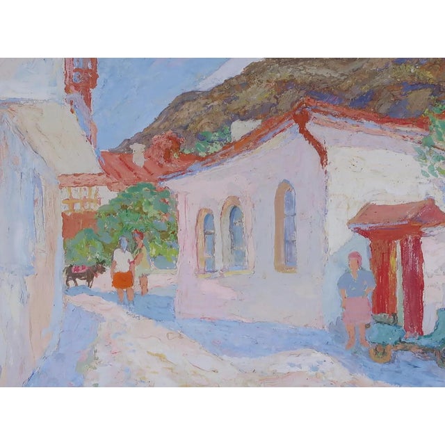 Mountain Landscape Antique Oil Painting Original Soviet Art Ukrainian Artist Bogorodskaya n.s. 60-80 1978 For Sale - Image 4 of 6