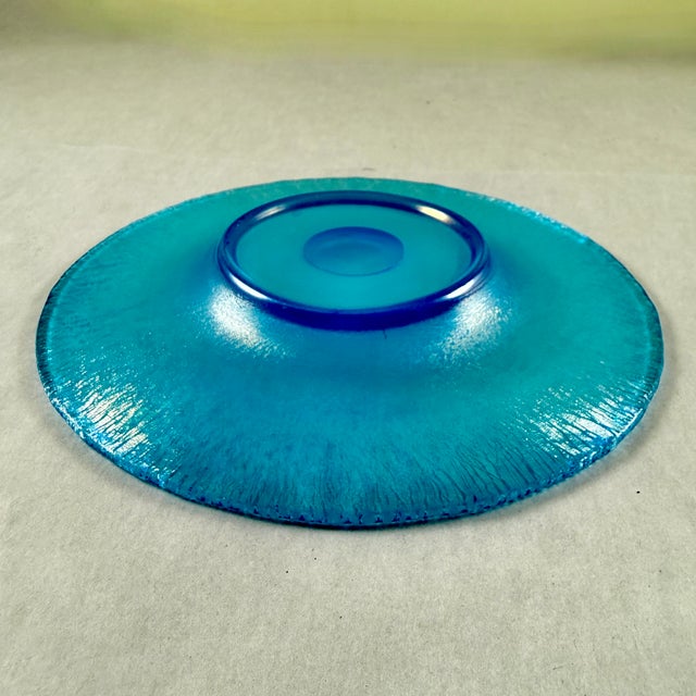 1920s Fenton Celeste Blue Stretch Glass Plates, Set of 12 For Sale - Image 15 of 18