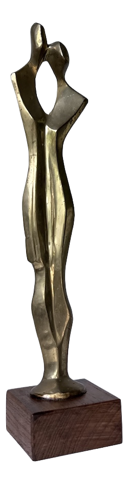 Abstract Bronze Statue of an Odalisque Couple, 1970s