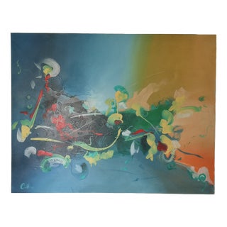 Conillo, Abstract Composition, 1990s, Oil Painting on Canvas For Sale