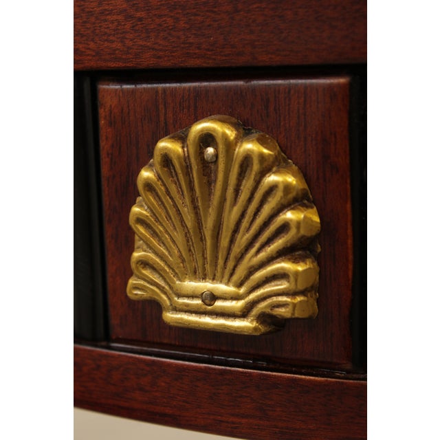 Pair French Empire Style Round Mahogany Lamp Tables For Sale - Image 10 of 14