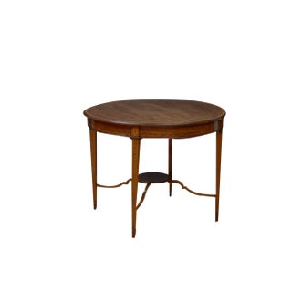 Edwardian Mahogany Inlaid Centre Table, 1900s For Sale