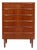 Vintage Danish Mid-Century Teak Six Drawer Tallboy Dresser 1960s For Sale