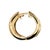A pair of late 20th-century diamond hoop earrings crafted from 14k gold. The design features a row of 12 channel-set...