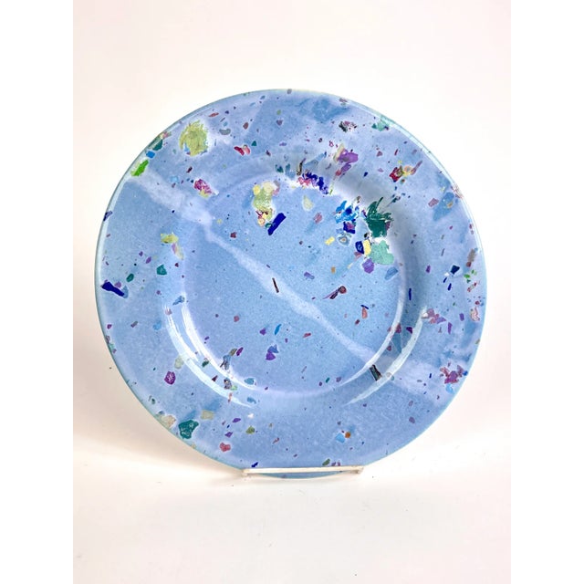 Purple Lyn Evans Studio Painted Plates- A Set of 10 For Sale - Image 8 of 13