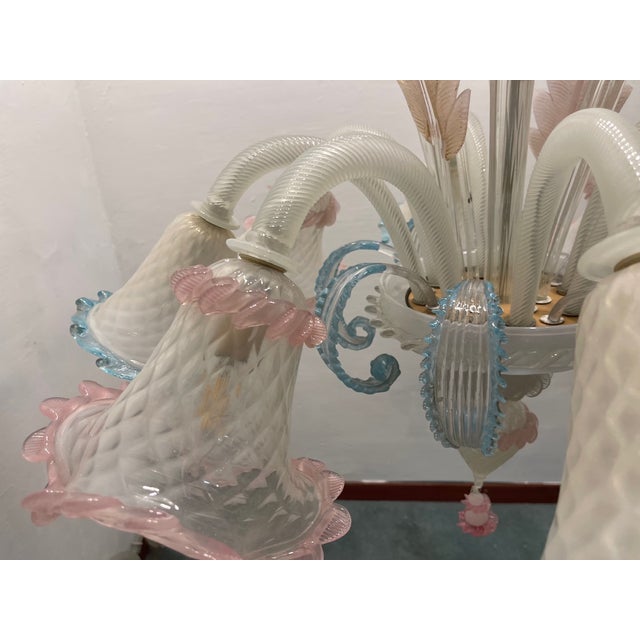 Large Venetian Murano Glass Chandelier, 1960s For Sale - Image 7 of 14