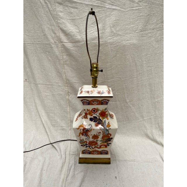 Mid 20th Century Vintage Imari Porcelain Lamp For Sale - Image 5 of 10