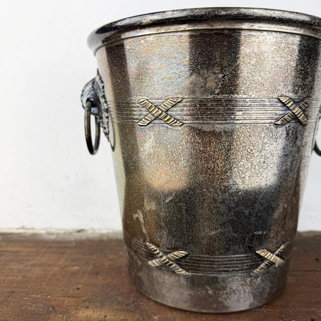 Antique French Silver-Plated Champagne Bucket from Agrit Paris, 1890s For Sale - Image 11 of 17