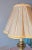Vintage Large Brass Candlestick Lamp With Silk Pleated Shade For Sale - Image 4 of 5