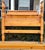 This is a quality, solid pine, queen bed frame by Bassett furniture. Carved posts & finials are removable for...