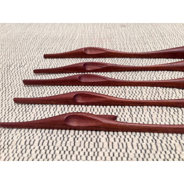 Teak Bird Wall Art, Denmark, 1960s, Set of 5 For Sale - Image 6 of 18