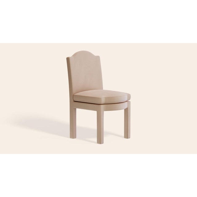 Contemporary Rose Linen Leo Dining Chairs by Ceraudo, Set of 2 For Sale - Image 3 of 7