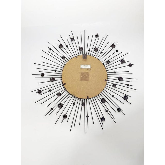 Vintage Round Mirror with Iron Rod, France, 1980s For Sale - Image 12 of 16