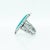 Metal Vintage Southwestern Navajo Sterling Silver and Turquoise Ring For Sale - Image 7 of 10
