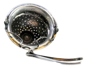 Silver Tea Strainer with Hanging Handle