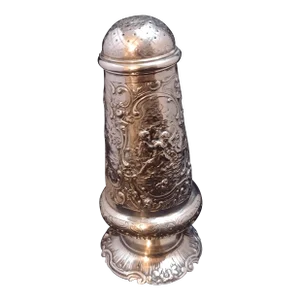 1930s Storch & Sinsheimer German Hanau 800 Silver Powdered Sugar Shaker