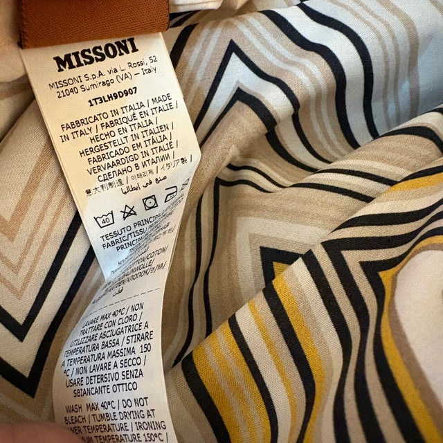New Missoni Trevor Aqua Blue Queen Duvet Cover & Shams Set Made in Italy For Sale - Image 13 of 13