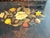Hollywood Regency Vintage 1960s Italian Marquetry Octagonal Gallery Tray With Brass Rail & Floral Inlay For Sale - Image 3 of 4