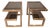 Gold 23 Karat G Side Tables from Belgo Chrome, 1980, Set of 2 For Sale