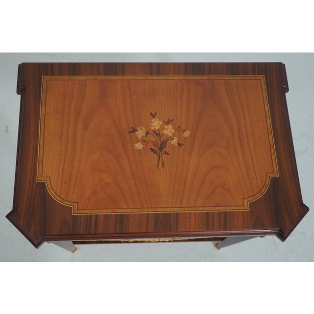 1980s Colombo Mobili Italian Inlaid 1 Drawer Nightstand For Sale - Image 5 of 18