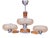 Art Deco Chandelier in Chromed Steel, Walnut and Glass, Czech, 1920s For Sale