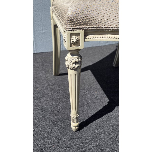 8 Vintage French Louis XV Gustavian White Chippendale Carved Chairs or 6 Chairs For Sale - Image 14 of 16