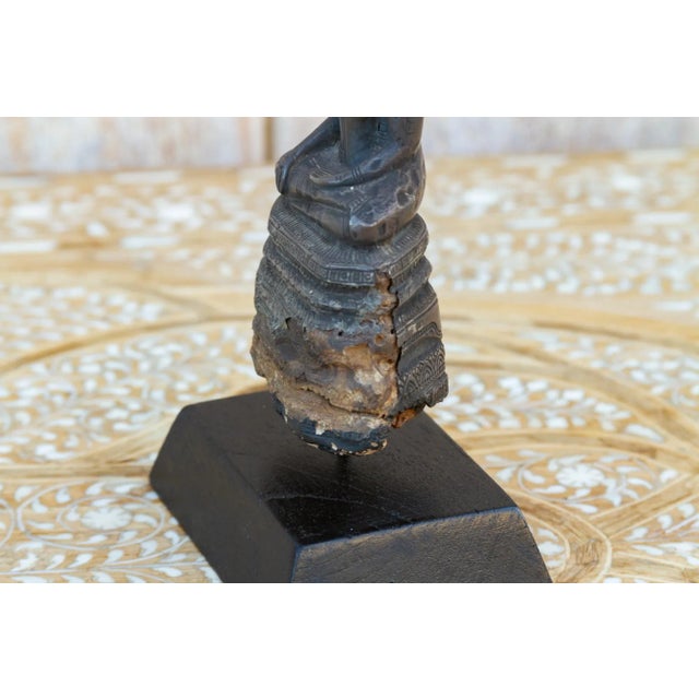 19th Century Early 19th Century Wood and Metal Alloy Burmese Buddha For Sale - Image 5 of 8