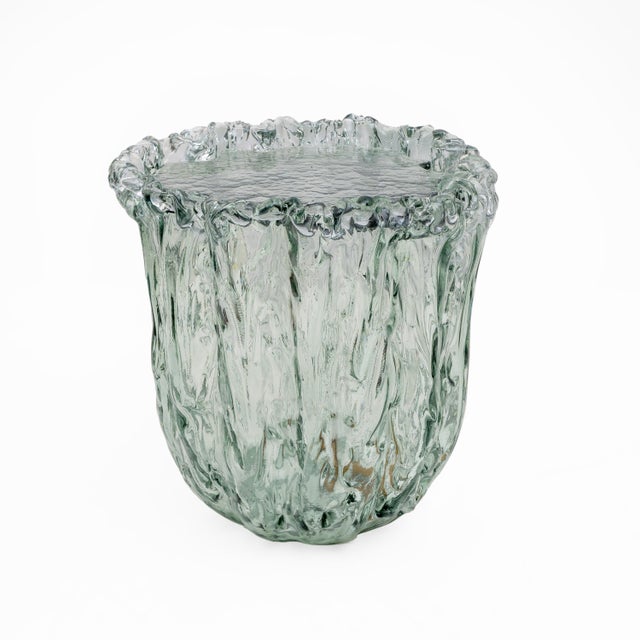 Designed by Tokujin Yoshioka For Glas Italia Precious and poetic low round tables with Murano cast glass bases, shaped and...