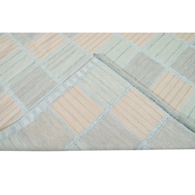 21st Century Pastel Modern Swedish Style Rug For Sale - Image 4 of 13
