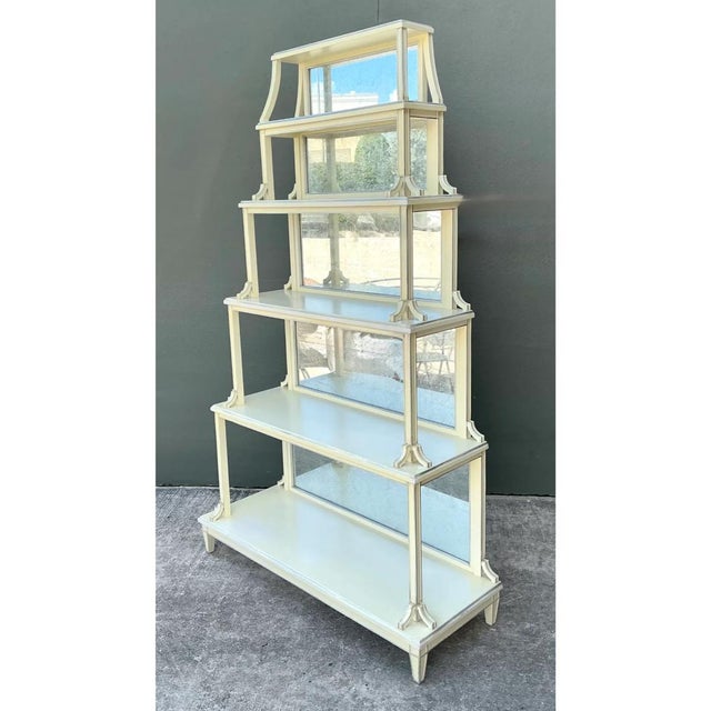 Vintage Charlotte Moss Regency Mirror Back Etagere For Sale - Image 12 of 12