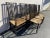 2000 - 2009 Set of 8 Elegant Bespoke Ebonized Wood Dining Chairs: Tall Back Dessin Fournir Slat Back Black Hand Rubbed Ebonized Wood With Rush Seats. Set of 8 For Sale - Image 5 of 12
