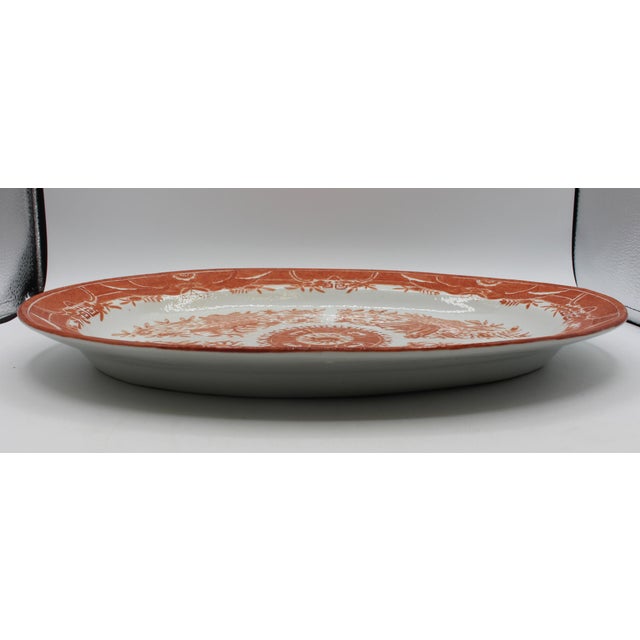 Chinese 1st Quarter 19th Century Chinese Export Orange Fitzhugh Porcelain Platter For Sale - Image 3 of 5