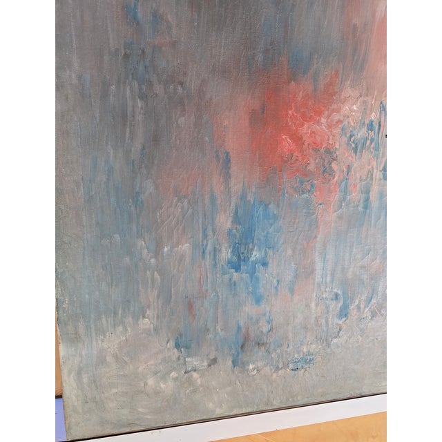 A fine original 1950s abstract painting one of a kind and by the artist all handpainted ( guaranteed) . Having free form...