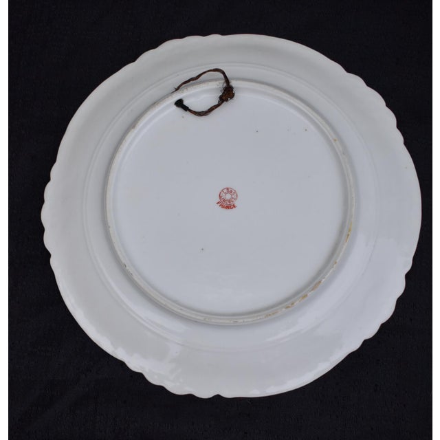 Antique Ls and S Limoges France Hand Painted Pear Plate Signed Eva For Sale - Image 9 of 10
